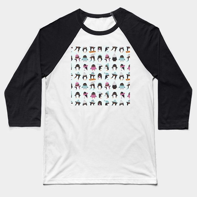 Penguins Baseball T-Shirt by melomania